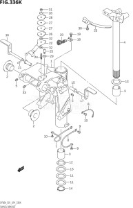 06003F-410001 (2014) 60hp E01 E40-Gen. Export 1 - Costa Rica (DF60AVT  DF60AVTH) DF60A drawing SWIVEL BRACKET (DF60AQH:E40)