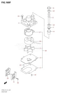 DF70A From 07003F-210001 (E01 E40)  2012 drawing WATER PUMP (DF80A:E40)