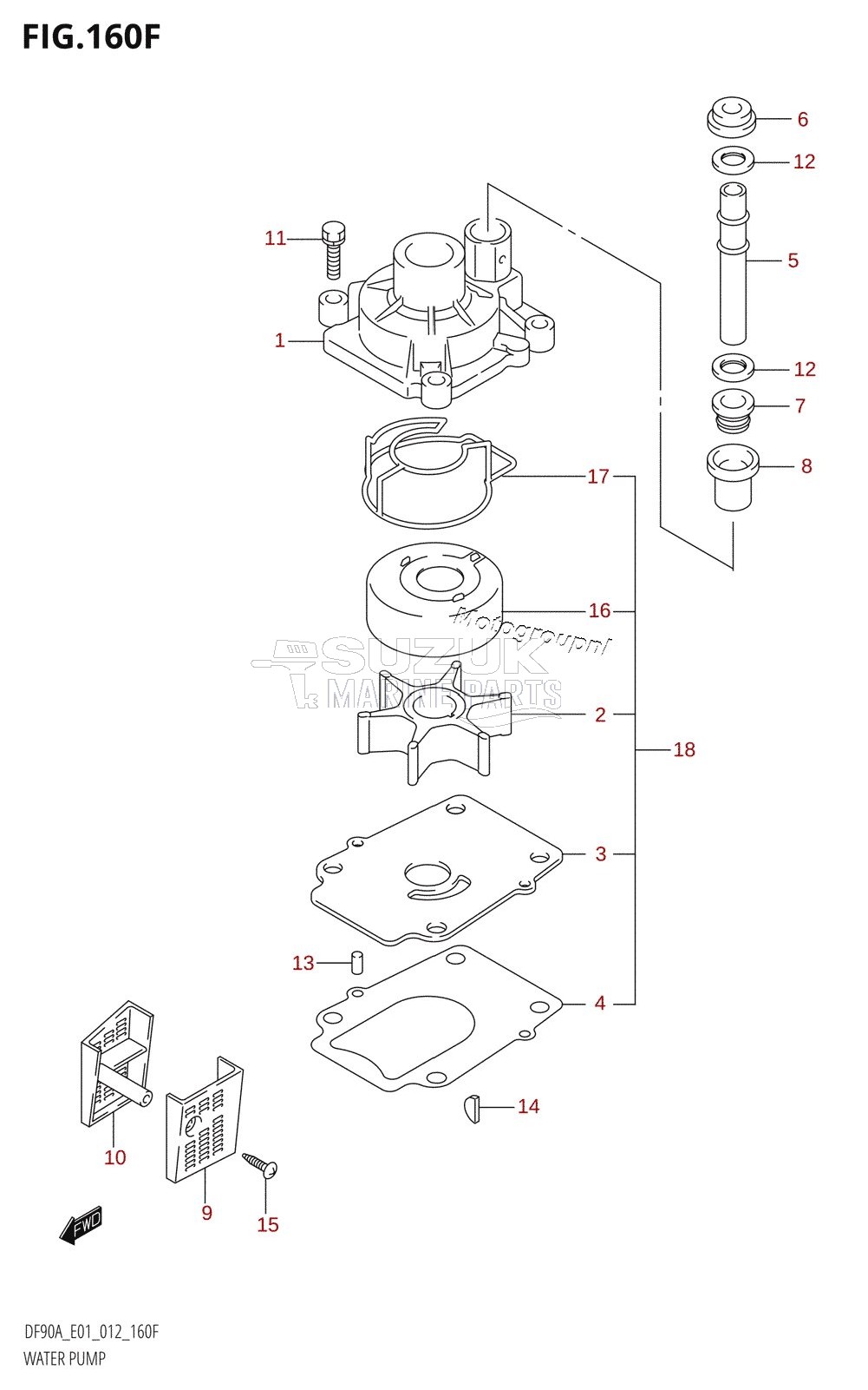 WATER PUMP (DF80A:E40)