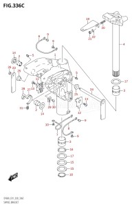 04003F-040001 (2020) 40hp E01-Gen. Export 1 (DF40A  DF40AQH  DF40ATH) DF40A drawing SWIVEL BRACKET (DF40AST:E34)