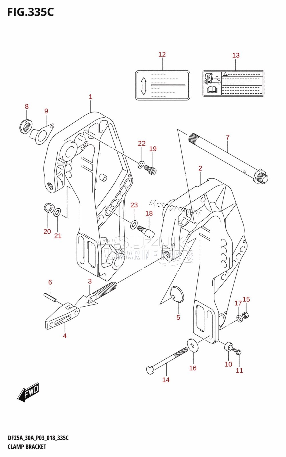 CLAMP BRACKET (DF25AQ)