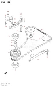 DF90 From 09001F-780001 (E01)  2007 drawing TIMING CHAIN