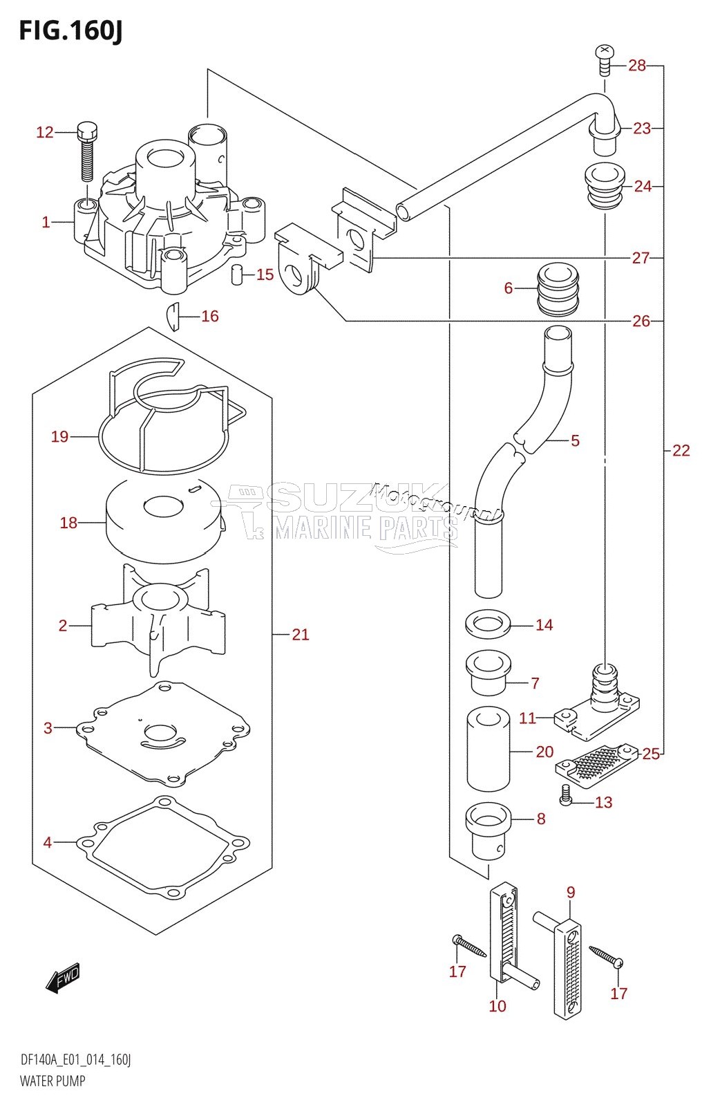 WATER PUMP (DF140AZ:E01)