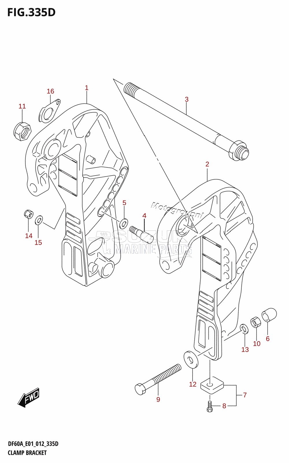 CLAMP BRACKET (DF50A:E01)