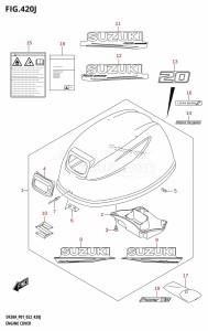 DF9.9B From 00995F-040001 (P01)  2020 drawing ENGINE COVER ((DF20A:P01,DF20AR,DF20AT,DF20ATH):020)