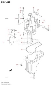 DF70 From 07001F-371001 (E03)  2003 drawing FUEL VAPOR SEPARATOR (W,X)