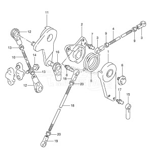 DT150STCL From 15002-030001 ()  2000 drawing THROTTLE LINK (DT150(S) /​ 200)