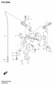 DF60A From 06003F-610001 (E01 E40)  2016 drawing CLUTCH SHAFT (DF60A:E01)