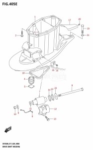 DF300B From 30003F-440001 (E11)  2024 drawing DRIVE SHAFT HOUSING ((DF350AMD,DF300BMD):L-TRANSOM)