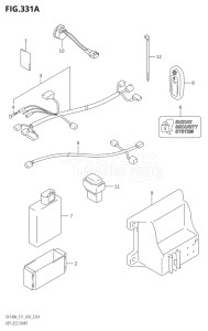 14003F-810001 (2018) 140hp E11 E40-Gen. Export 1-and 2 (DF140AT) DF140A drawing KEY LESS START (DF100AT:E11,DF115AT:E11,DF140AT:E11)