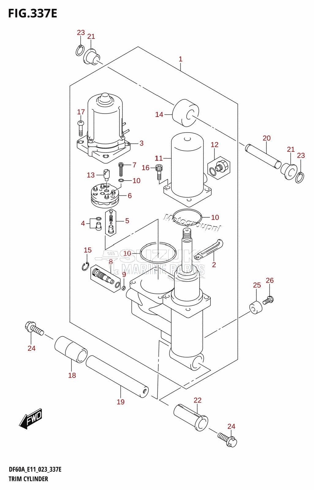 TRIM CYLINDER ((DF50AVT,DF50AVTH,DF60AVT,DF40ASVT,DF60AVTH):(020,021))