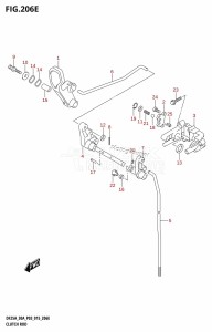 DF25A From 02504F-510001 (P03)  2015 drawing CLUTCH ROD (DF25AQ:P03)