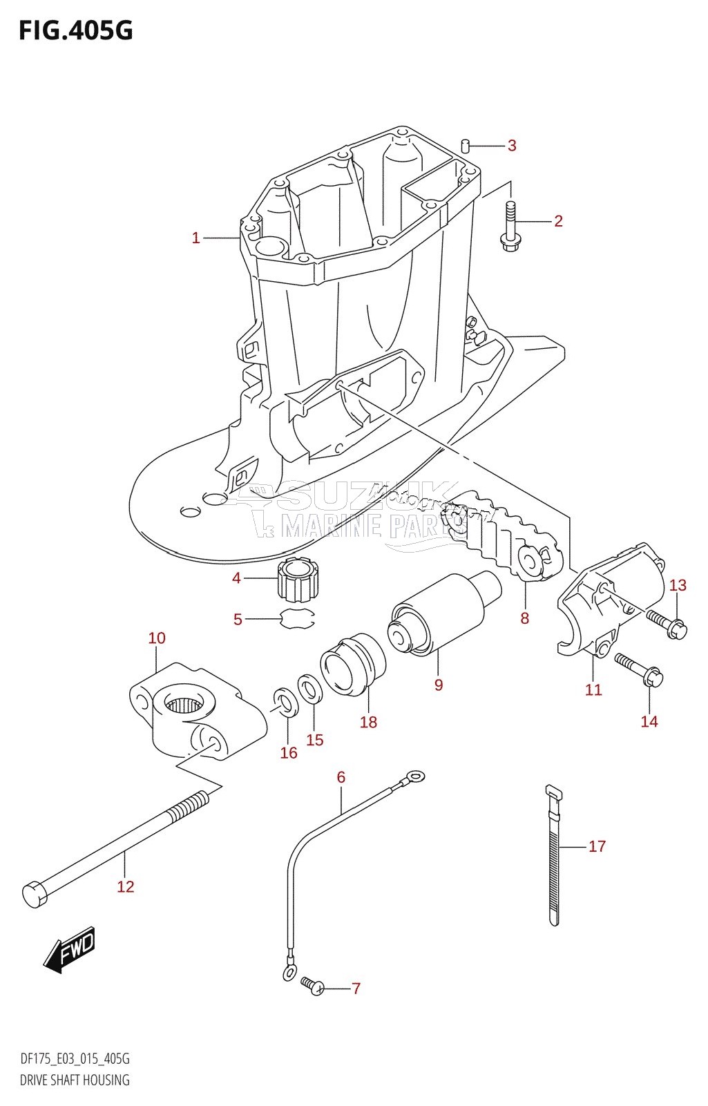 DRIVE SHAFT HOUSING (DF175Z:E03)