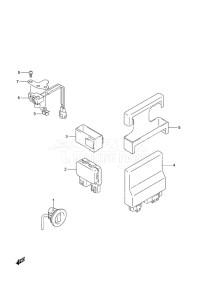 Outboard DF 140A drawing PTT Switch/Engine Control Unit