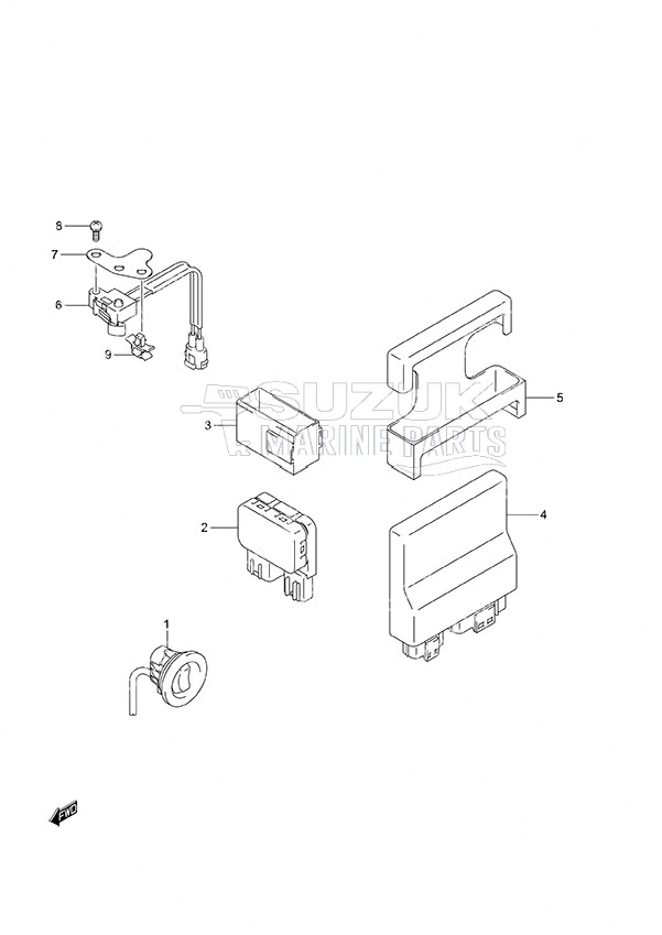 PTT Switch/Engine Control Unit