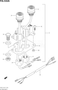 05001F-151001 (2001) 50hp E01 E11-Gen. Export 1-and 2 (DF50QHK1  DF50TK1) DF50 drawing OPT:TRIM SWITCH (X,Y,K1,K2,K3,K4)