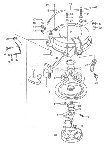 DT85TC From 8501-861001 ()  1998 drawing RECOIL STARTER (MQ)