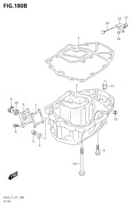 04004F-340001 (2023) 40hp E34-Italy (DF40AST) DF40A drawing OIL PAN (SEE NOTE)