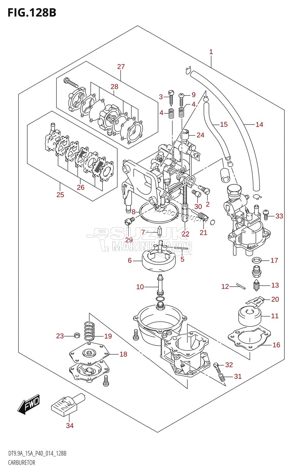 CARBURETOR (DT9.9AK:P40)