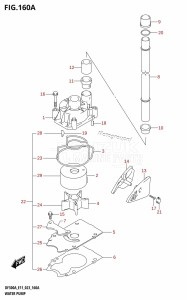 DF300A From 30002P-340001 (E11 E40)  2023 drawing WATER PUMP (E01,E03,E11)