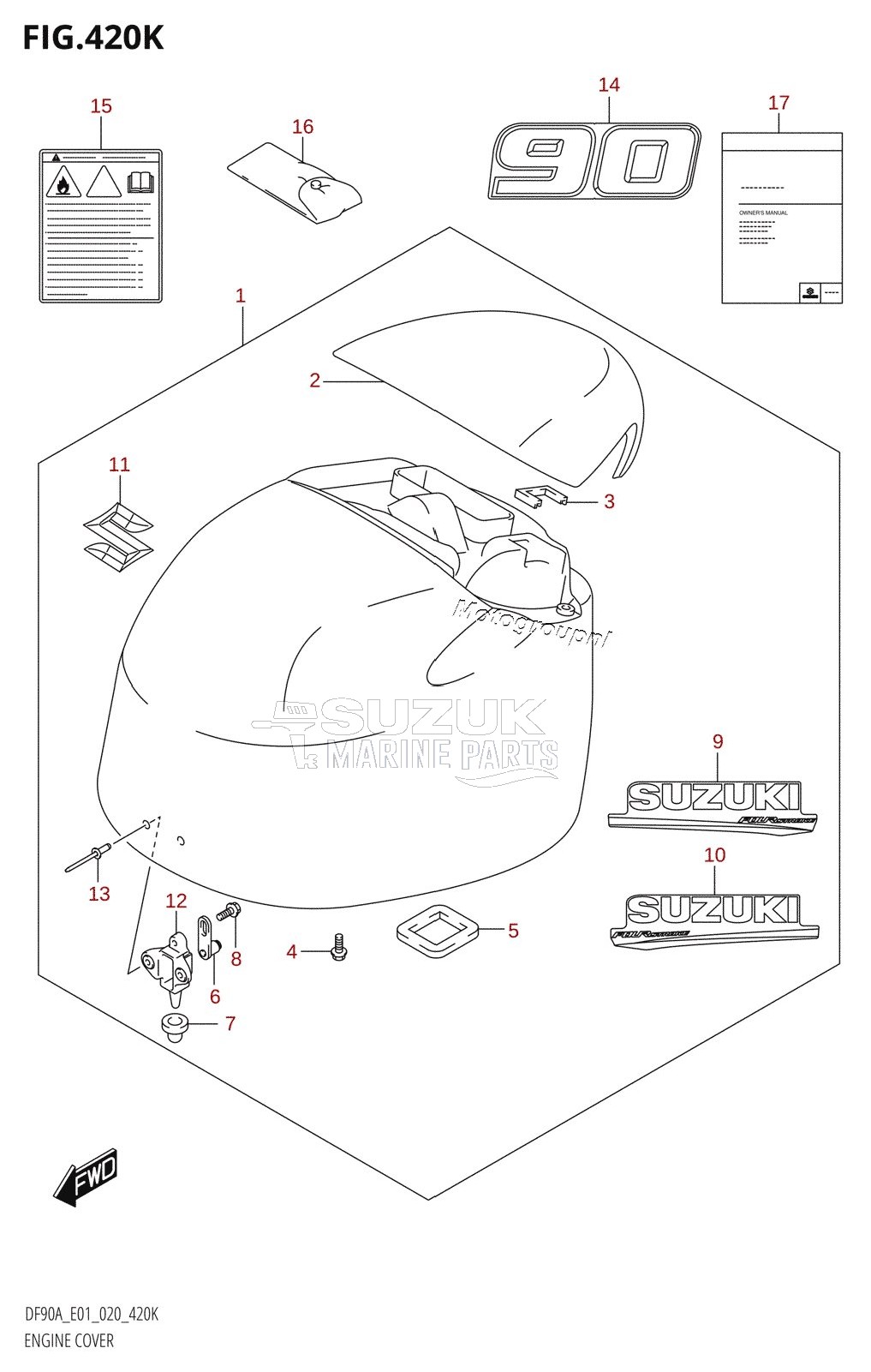 ENGINE COVER (DF90ATH:E40)