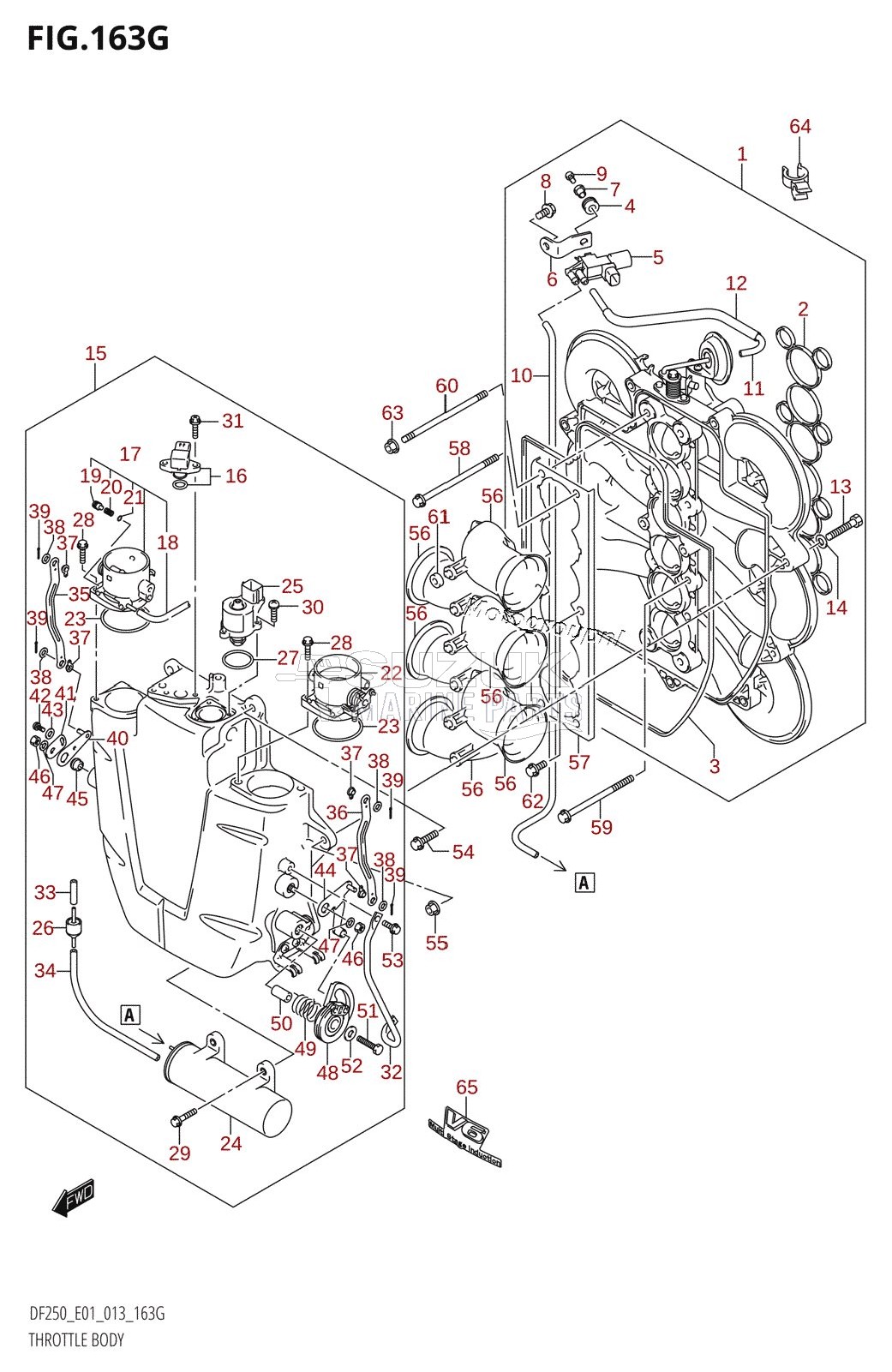 THROTTLE BODY (DF225Z:E01)