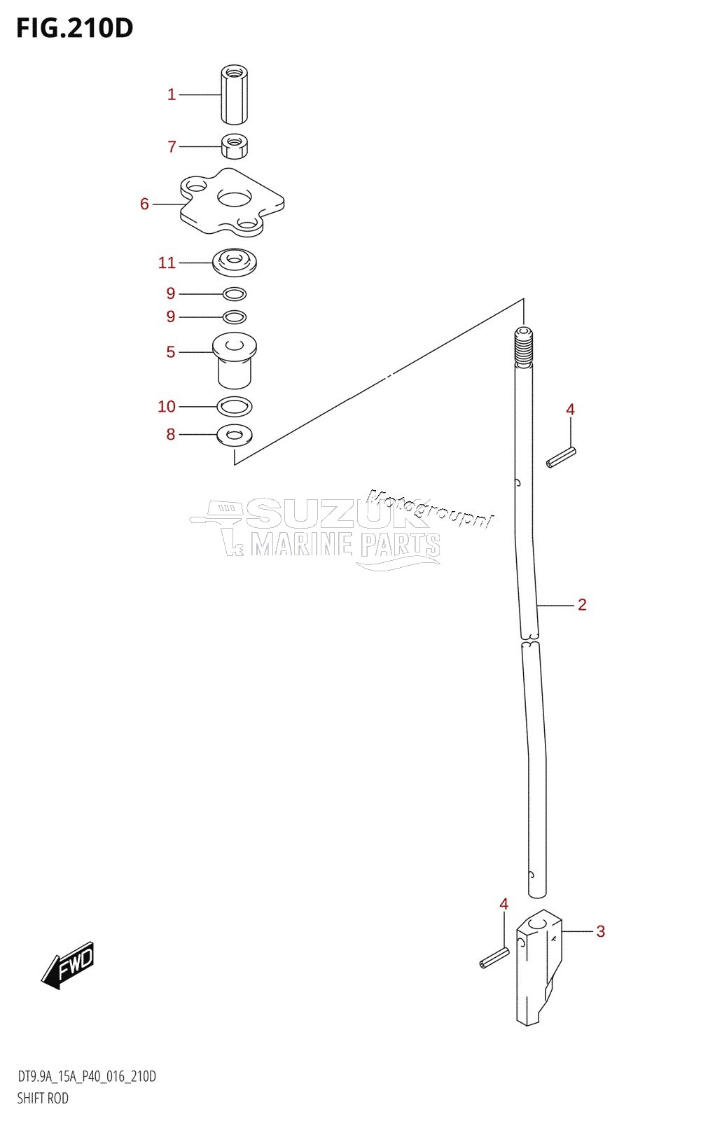 SHIFT ROD (DT9.9AK:P40)