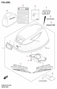 DF9.9B From 00995F-510001 (P01)  2005 drawing ENGINE COVER (DF20ATH:P01)