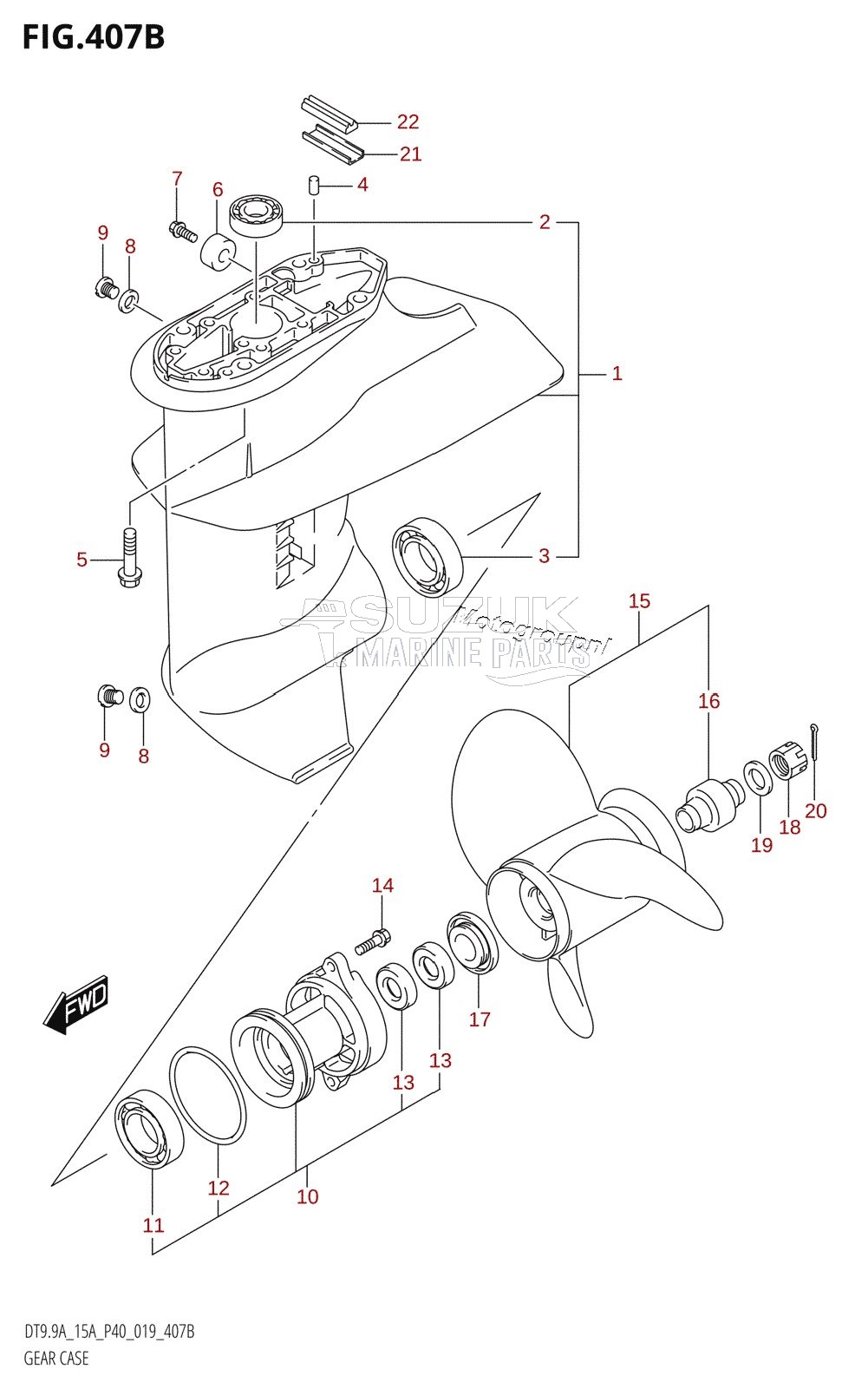 GEAR CASE (DT9.9A:P40,DT15A:P40)