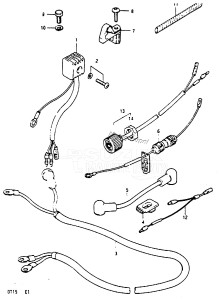 DT15 From 01501-718639 ()  1987 drawing ELECTRICAL (1) (ELECTRIC STARTER)