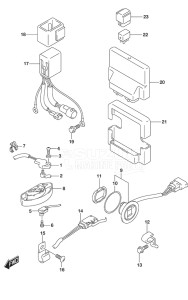 Outboard DF 225 drawing PTT Switch/Engine Control Unit