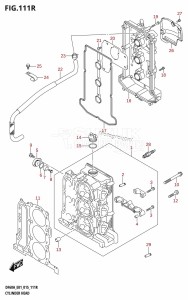 DF40A From 04003F-510001 (E01 E13)  2015 drawing CYLINDER HEAD (DF60AVT:E01)