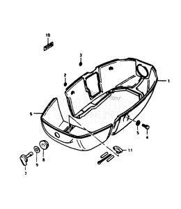 DT7.5 From d-10001 ()  1983 drawing ENGINE COVER