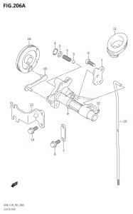 DF8A From 00801F-010001 (P03)  2010 drawing CLUTCH ROD (DF8A,DF9.9A)