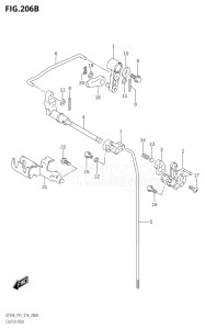 00995F-610001 (2016) 9.9hp P01-Gen. Export 1 (DF9.9B  DF9.9BR  DF9.9BT) DF9.9B drawing CLUTCH ROD (DF9.9BR:P01)