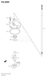 15002Z-210001 (2012) 150hp E01 E40-Gen. Export 1 - Costa Rica (DF150Z) DF150Z drawing CLUTCH ROD (DF150Z:E40)