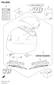 08002F-410001 (2014) 80hp E01 E40-Gen. Export 1 - Costa Rica (DF80A) DF80A drawing ENGINE COVER (DF70ATH:E01)