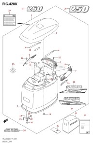 DF225T From 22503F-410001 (E03)  2014 drawing ENGINE COVER (DF250T:E03)