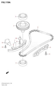 07003F-010001 (2010) 70hp E01 E40-Gen. Export 1 - Costa Rica (DF70ATHK10  DF70ATK10  DF70AWTHK10  DF70AWTK10) DF70A drawing TIMING CHAIN