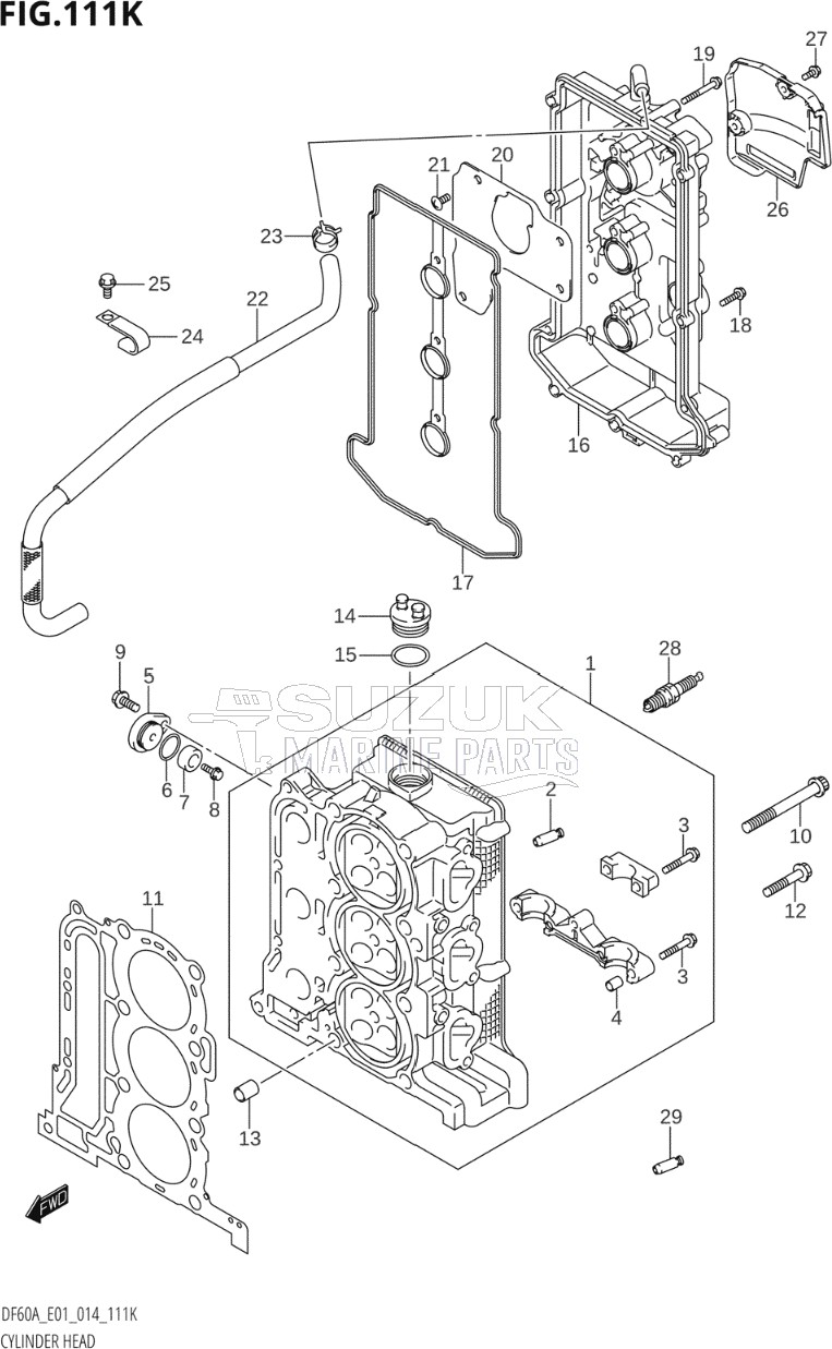 CYLINDER HEAD (DF60AQH:E40)