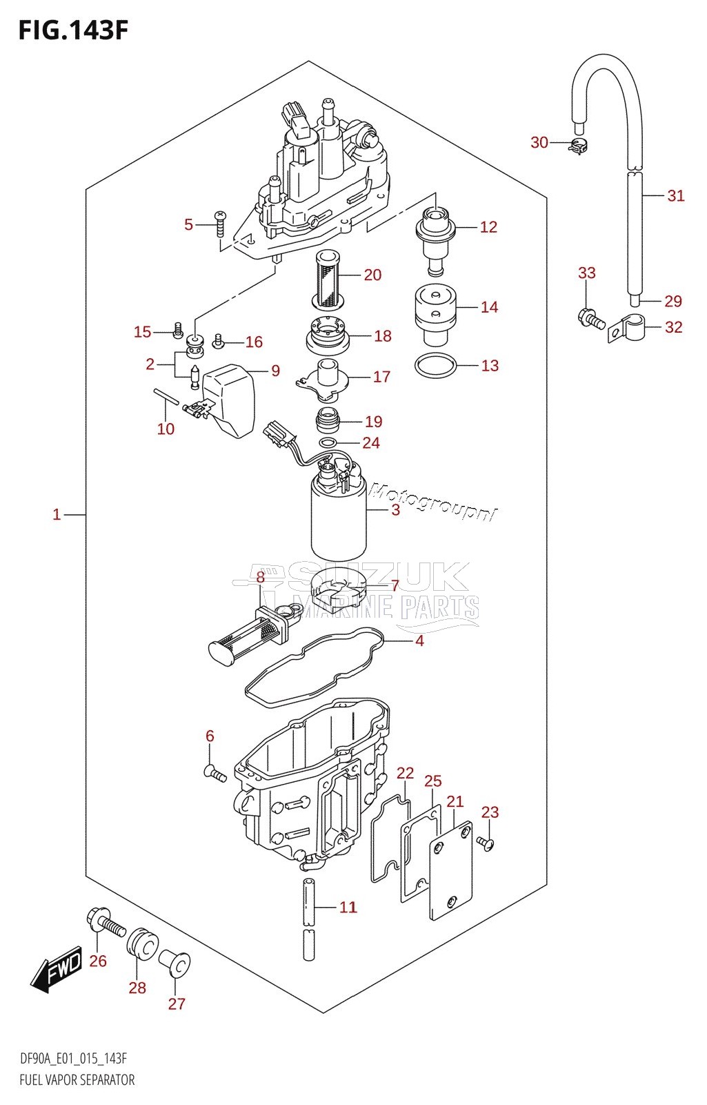 FUEL VAPOR SEPARATOR (DF80A:E40)