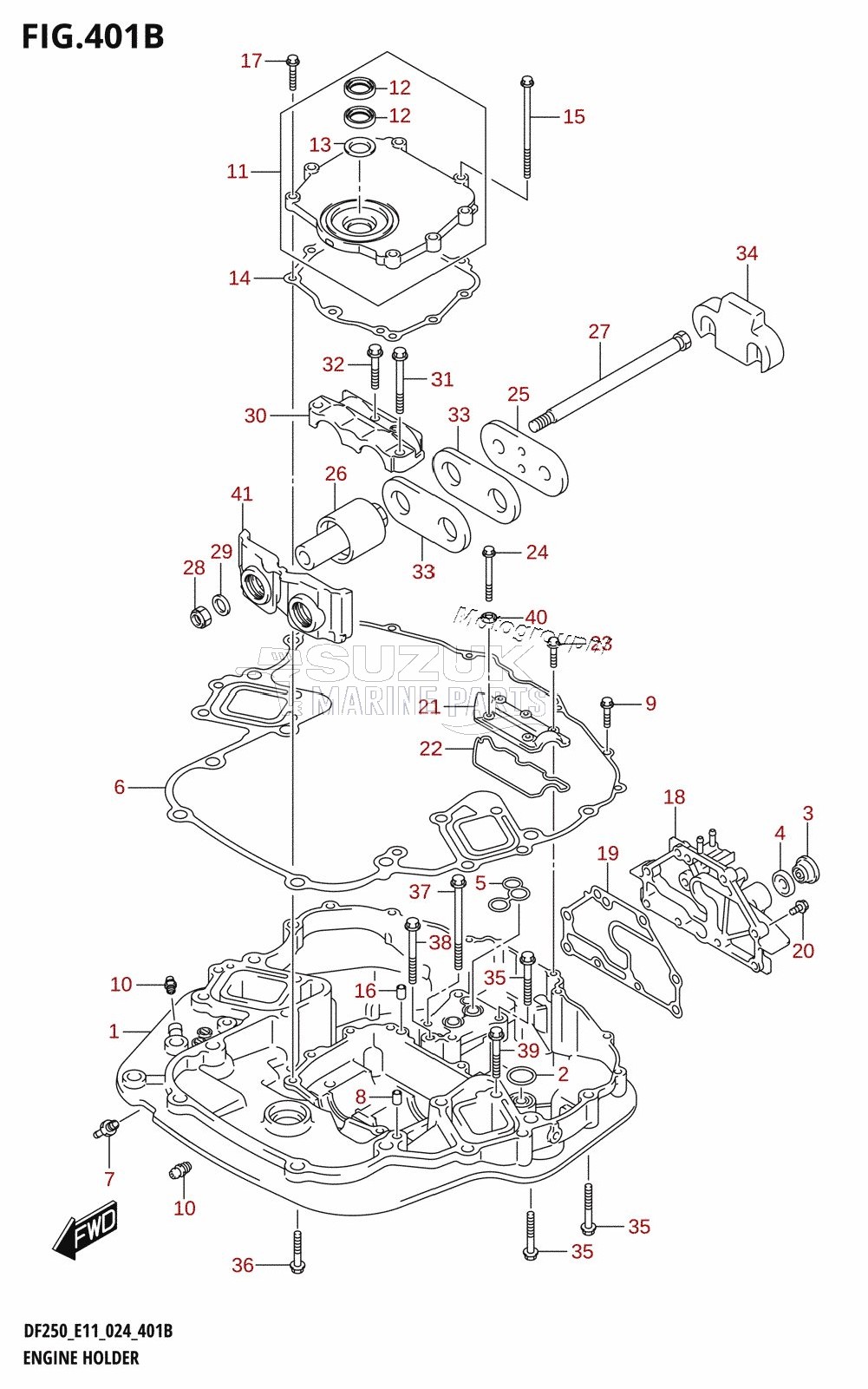 ENGINE HOLDER (DF200Z,DF225T,DF225Z,DF250T,DF250Z)