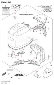 DF175ZG From 17502Z-510001 (E03)  2015 drawing ENGINE COVER (DF175TG:E03)