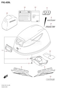 DF9.9B From 00995F-410001 (P03)  2014 drawing ENGINE COVER (DF20ATH:P03)