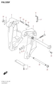 DF100A From 10003F-810001 (E11)  2018 drawing CLAMP BRACKET (DF140AT:E40,DF140AZ:E40)