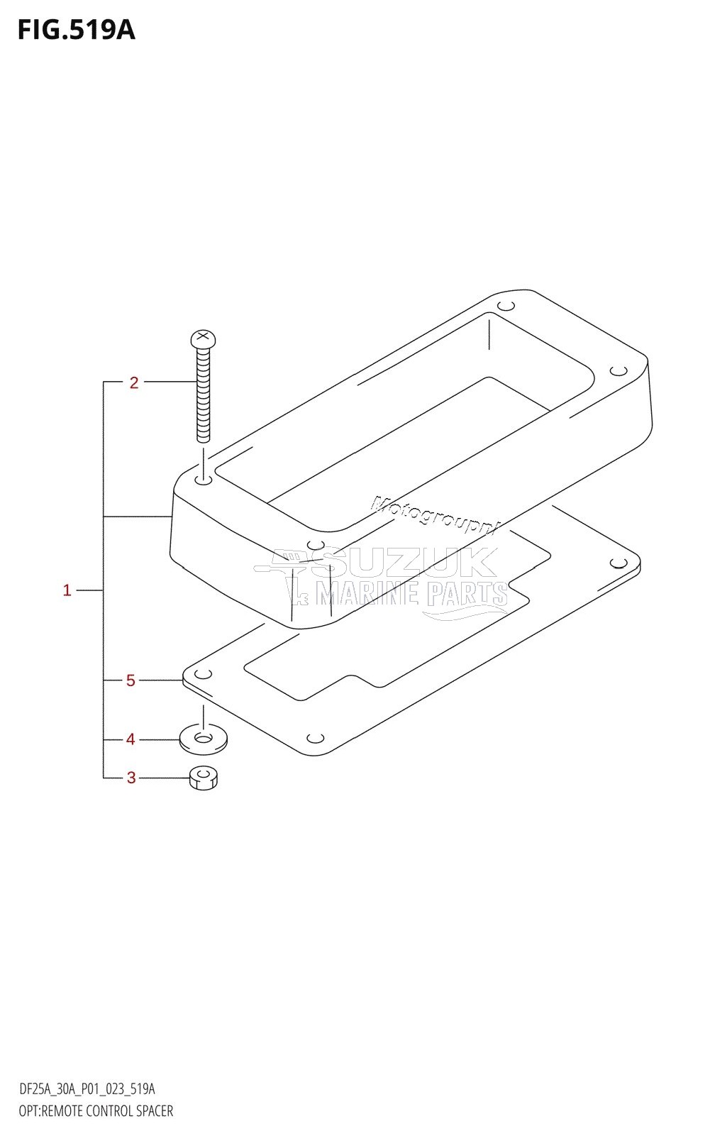 OPT:REMOTE CONTROL SPACER (DF25A,DF25AR,DF25AT:(022,023),DF25ATH,DF30A,DF30AR,DF30AT:(022,023),DF30ATH,DF30AQ)