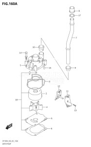 15002Z-140001 (2021) 150hp E40-Costa Rica (DF150WZ) DF150 drawing WATER PUMP