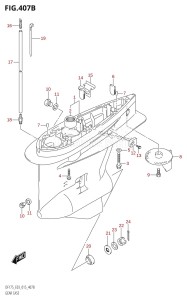 DF175ZG From 17502Z-510001 (E03)  2015 drawing GEAR CASE (DF150TG:E03)