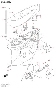 DF250ST From 25004F-240001 (E03)  2022 drawing GEAR CASE (DF250T)