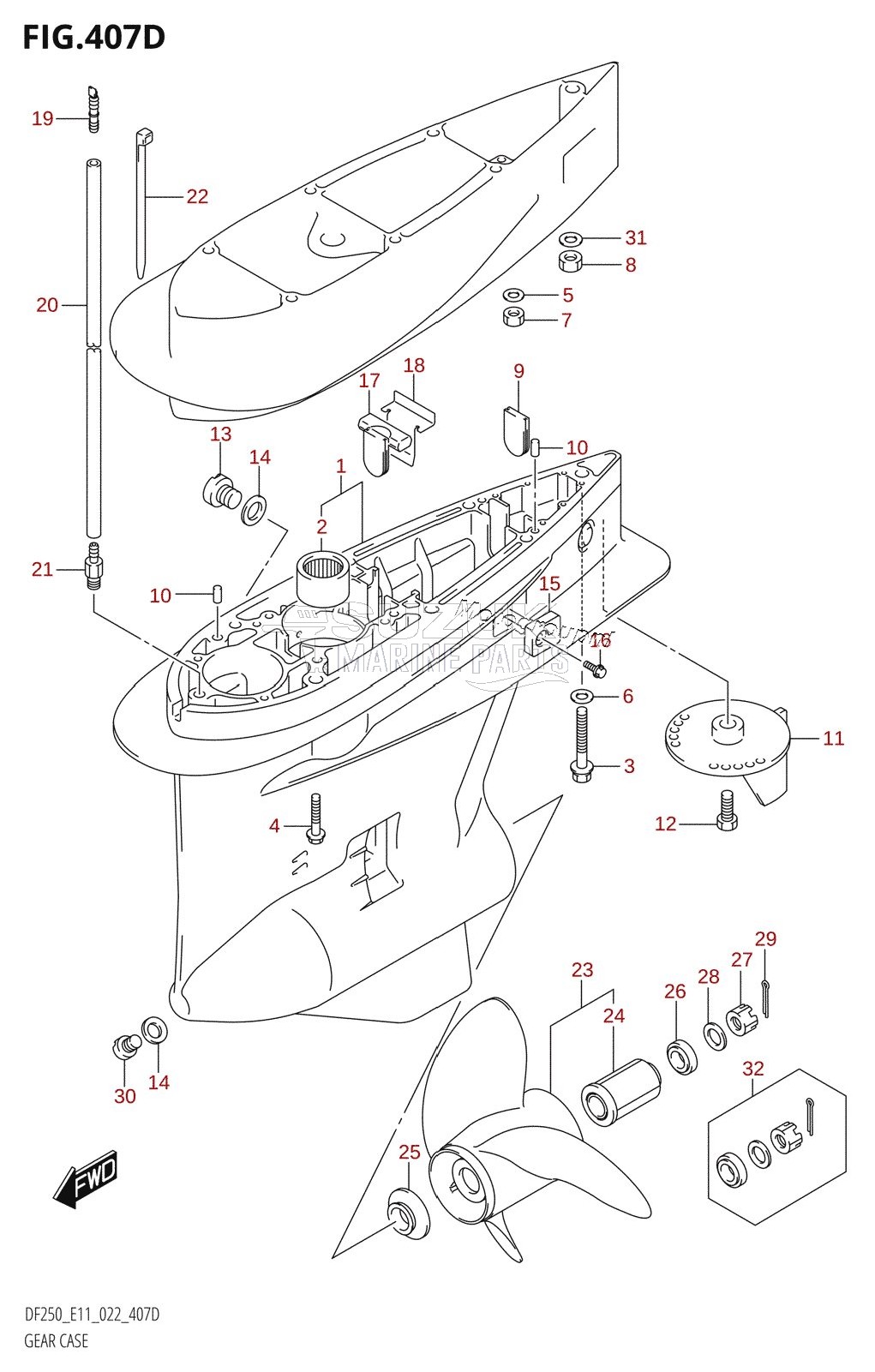 GEAR CASE (DF250T)